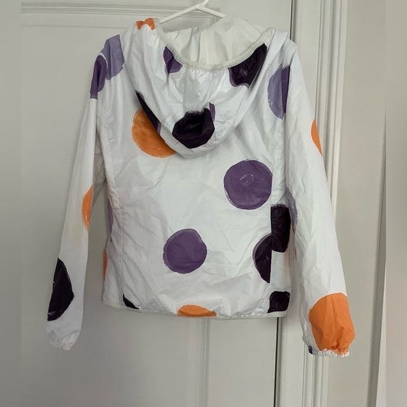 K Way Kids polka dot-print hooded jacket Sz. 10 white - Picture 4 of 7